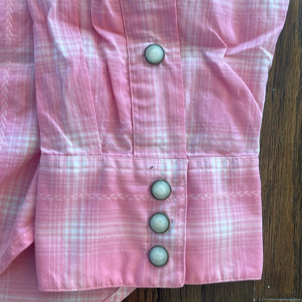 Polo by Ralph Lauren Pink Plaid Western Snap Shirt - Picture 4 of 13